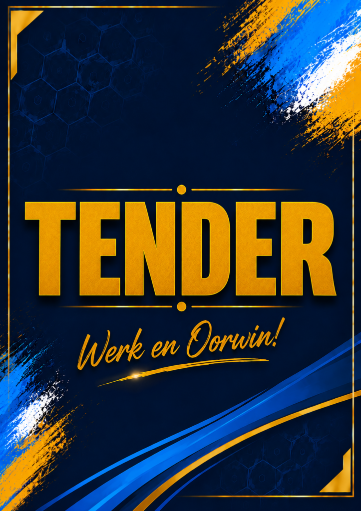 TENDER Announcement in Gold and Blue